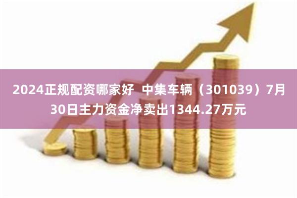 2024正规配资哪家好  中集车辆（301039）7月30日主力资金净卖出1344.27万元