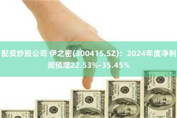 配资炒股公司 伊之密(300415.SZ)：2024年度净利润预增22.53%-35.45%